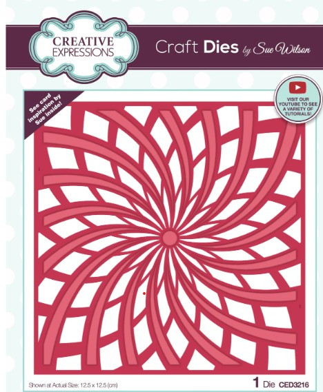 Creative Expressions- Sue Wilson- Festive Collection- Swirling Rays Background Craft Die