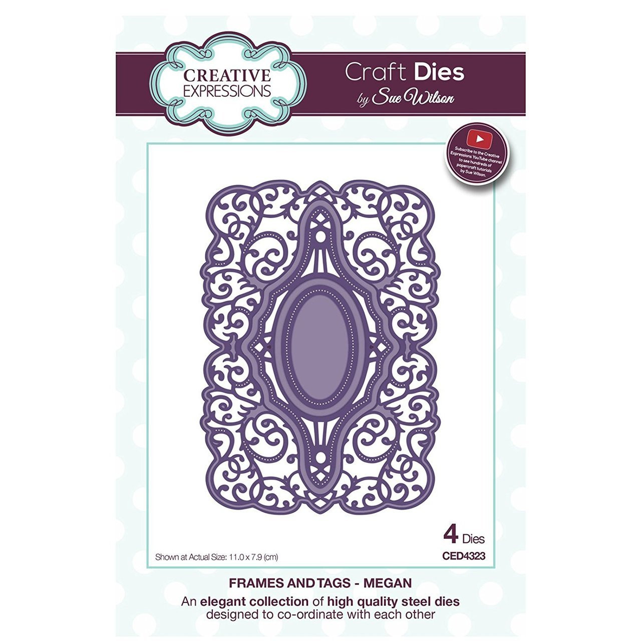 Creative Expressions- Sue Wilson- Frames & Tags Collection- Megan Craft Die