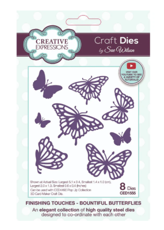 Creative Expressions- Sue Wilson- Finishing Touches Collection- Bountiful Butterflies Craft Dies 8pc