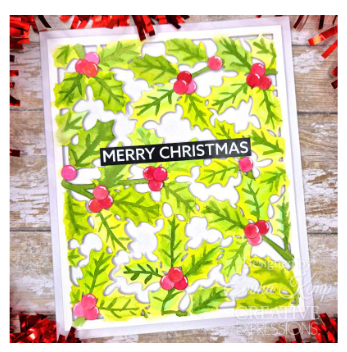 Creative Expressions- Sue Wilson- Festive Collection- Holly Floating Frame Craft Die