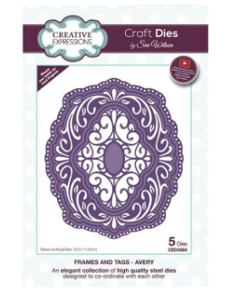 Creative Expressions- Sue Wilson- Frames and Tags Collection- Avery Dies