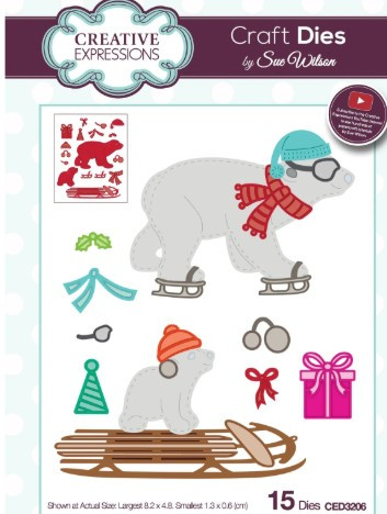 Creative Expressions- Sue Wilson- Festive Collection- Polar Bear Playtime