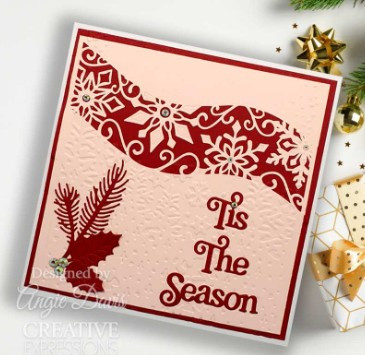 Creative Expressions- Sue Wilson- Festive Collection- Snowflake Ribbon Wave Craft Die