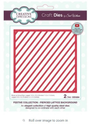 Creative Expressions- Sue Wilson- Festive Collection- Pierced Lattice Background Craft Die