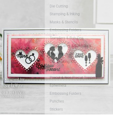 Creative Expressions- Sue Wilson- Finishing Touches Collection- Heart Accessories Craft Die