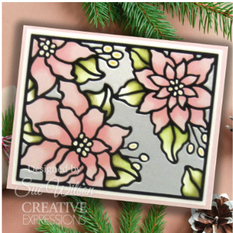 Creative Expressions- Sue Wilson- Festive Collection- Poinsettia Cover Plate Craft Die