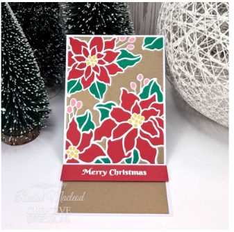 Creative Expressions- Sue Wilson- Festive Collection- Poinsettia Cover Plate Craft Die