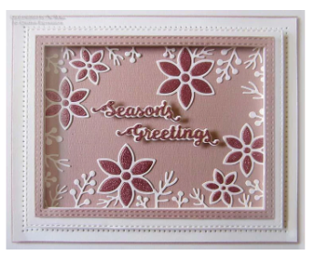 Creative Expressions- Sue Wilson- Festive Collection- Pretty Poinsettia Frame Craft Die