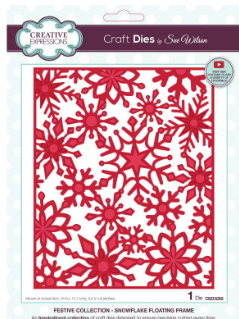 Creative Expressions- Sue Wilson- Festive Collection- Snowflake Floating Frame Craft Die