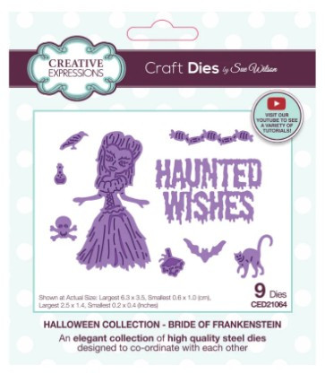 Creative Expressions- Sue Wilson- Halloween Collection- Bride of Frankenstein