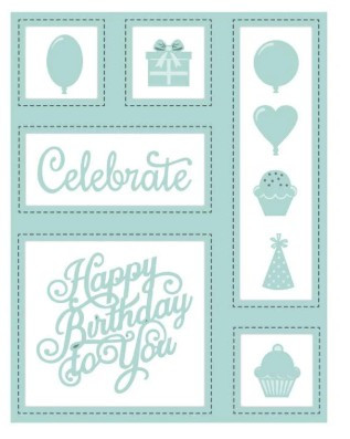 Creative Expressions- Sue Wilson- Shadow Boxes Collection- Birthday