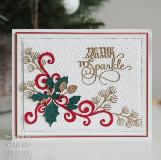 Creative Expressions- Sue Wilson- Pine and Holly Spray Craft Die