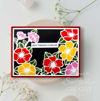 Creative Expressions- Sue Wilson- Frames & Tags Collection- Wild Rose Cover Plate