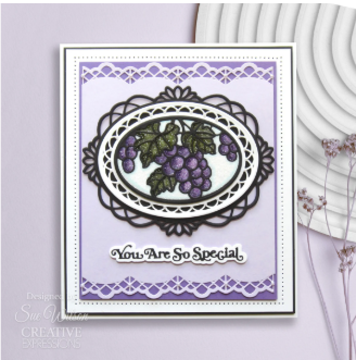 Creative Expressions- Sue Wilson- Stained Glass Collection- Grapevine Craft Die Sue Wilson