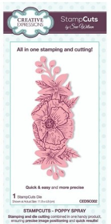 Creative Expressions- Sue Wilson- StampCuts- Poppy Spray Die