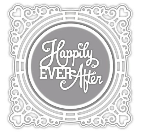 Creative Expressions- Sue WIlson- Special Occasion Collection- Ornate Framed Happily Ever After