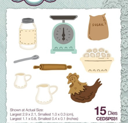 Creative Expressions- Sam Poole- Rustic Homestead- Kitchen Shelf Accessories Craft Die