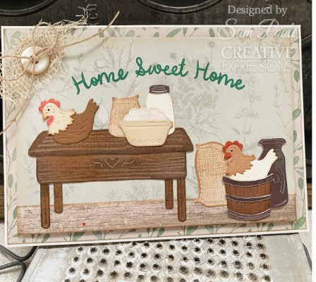 Creative Expressions- Sam Poole- Rustic Homestead- Kitchen Shelf Accessories Craft Die