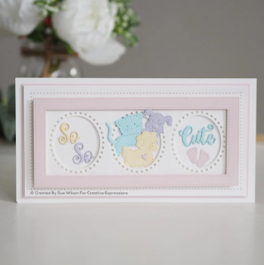 Creative Expressions- Sue Wilson- Slimline Collection- Decorative Oval Aperture Trio Craft Die