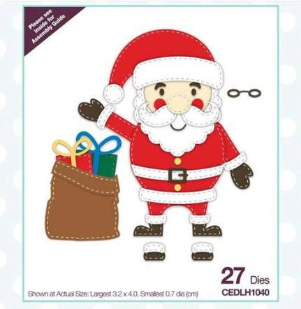 Creative Expressions- Lisa Horton- Stitched Collection- Jolly Santa Craft Die