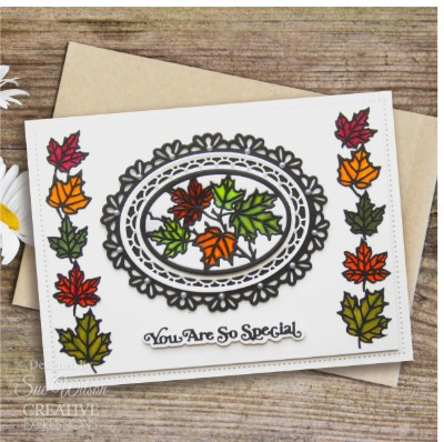Creative Expressions Sue Wilson Stained Glass Maple Leaves Craft Die