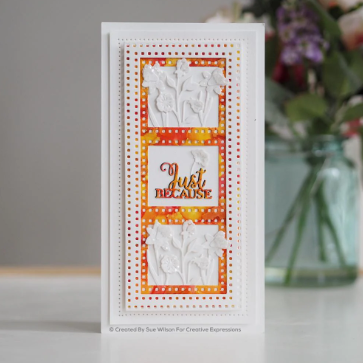 Creative Expressions- Sue Wilson- Slimline Collection- Decorative Rectangle Aperture Trio Craft Die