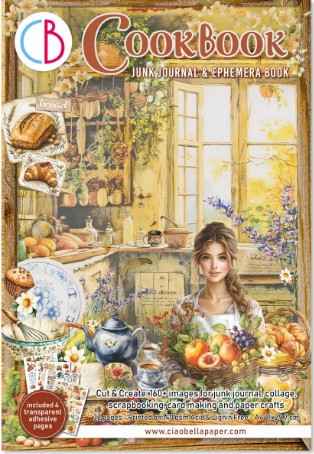 Ciao Bella- Junk Journal Ephemera Book A4- Cookbook