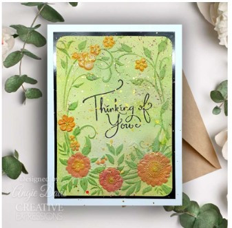 Creative Expressions- 3D Embossing Folder- Floral Symphony 5 in x 7 in