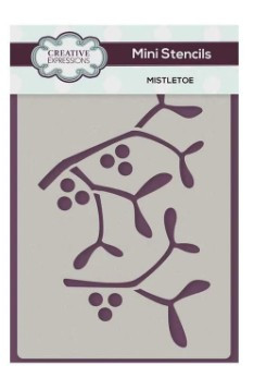 Creative Expressions- Mini Stencil- Mistletoe 3x4in