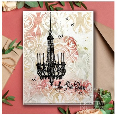 Creative Expressions- Taylor Made Journals- 6x8in Stencil- Fleur-de-lis Elegance