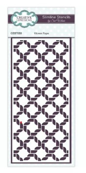 Creative Expressions- Sue Wilson- Slimline DL Stencil- Woven Rope