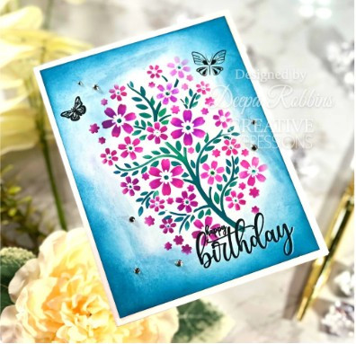 Creative Expressions- Mini Triple Layering Stencil-Blossom Tree Set of 3