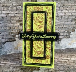 Creative Expressions- DL Stencil 4 in x 8 in- Peacock Feathers