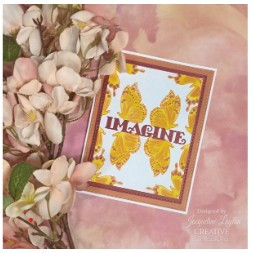 Creative Expressions- Mini Layering Stencil- Butterfly Background 4x3in Set of 3