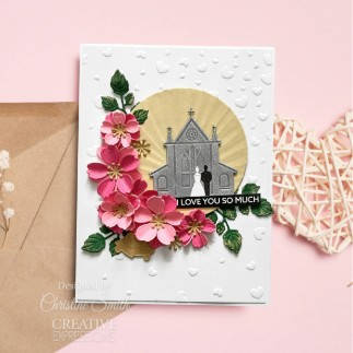 Creative Expressions- Jamie Rodgers- 6 in x 6 in Stencil- Scattered Hearts