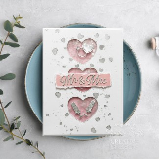 Creative Expressions- Jamie Rodgers- 6 in x 6 in Stencil- Scattered Hearts