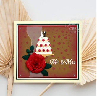 Creative Expressions- Jamie Rodgers- 6 in x 6 in Stencil- Scattered Hearts