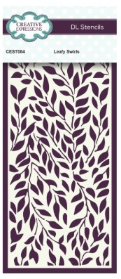 Creative Expressions- DL Stencil- Leafy Swirls
