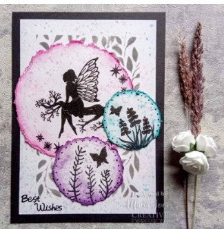 Creative Expressions- DL Stencil- Leafy Swirls