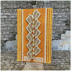 Creative Expressions- DL Stencil 4 in x 8 in- Linear Leaves