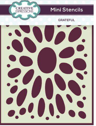 Creative Expressions- Mini Stencil- Grateful 4 in x 3 in