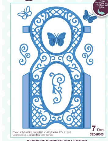 Creative Expressions- Jamie Rodgers- Wings of Wonder Collection- Butterfly Trellis Panel Craft Die