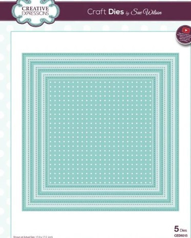 Creative Expressions- Sue Wilson- Shadow Box Collection- Stitched Square Peg Board Die