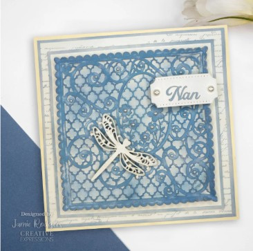 Creative Expressions- Jamie Rodgers- Wings of Wonder Collection- Dragonfly Trellis Aperture Craft Die