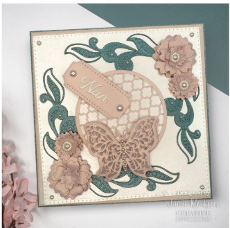 Creative Expressions- Jamie Rodgers- Wings of Wonder Collection- Moroccan Scalloped Lattice Background Craft Die