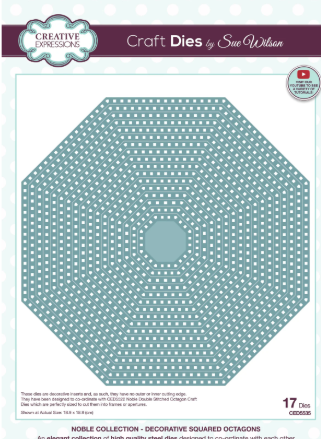 Creative Expressions- Sue Wilson- Noble Collection- Decorative Squared Octagons Craft Die