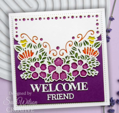 Creative Expressions- Sue Wilson- Shadowed Stacked Sentiment- Welcome Craft Die