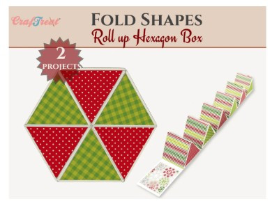CrafTreat Scrapbook Hexagon Roll up - White 2pcs