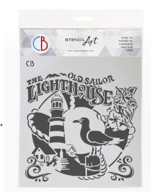 Ciao Bella Texture Stencil 8"x8" Ocean Club