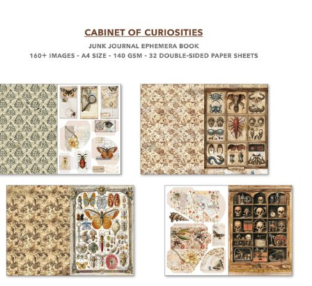 Ciao Bella- Junk Journal Ephemera Book A4 - Cabinet of Couriosities